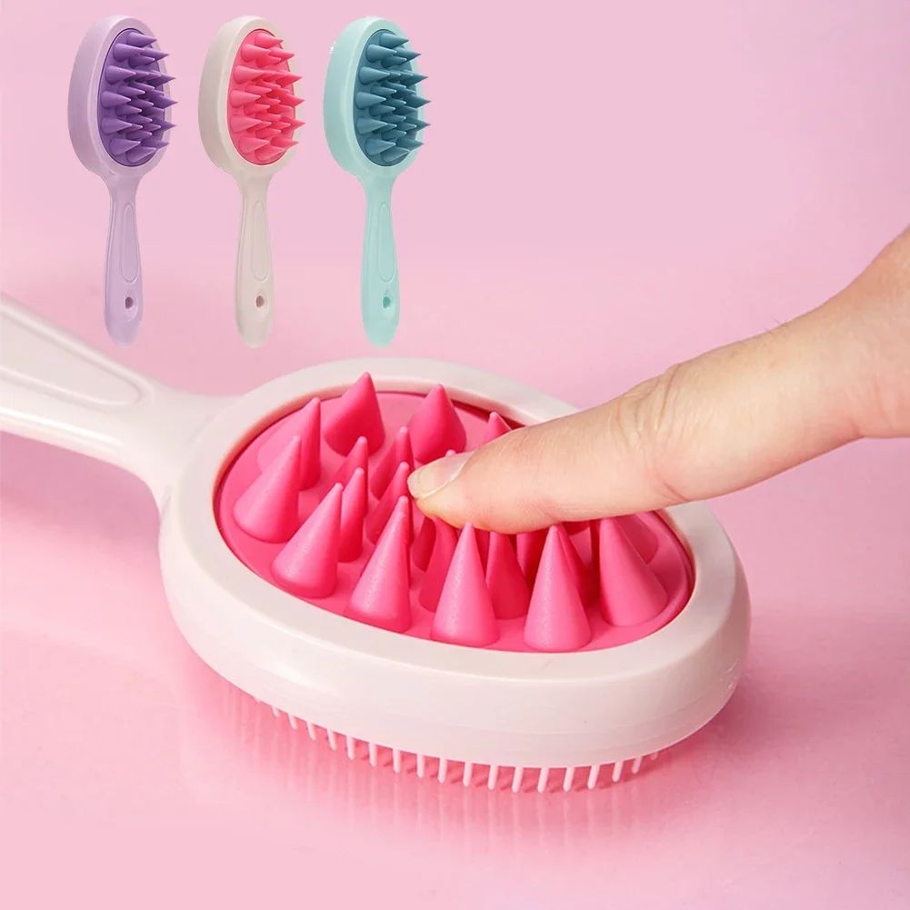 2PCS Hair Dye Applicator Bottles with Scalp Massager Brush For Hair Dyeing Shampoo Bottle Salon Hairdressing Hair Coloring Tools