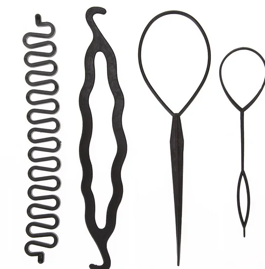 4-5Pcs/set Women Hair Twist Styling Clips Stick Bun Maker DIY Hair Braiding Tools Comb Set Multi-style Hair Accessories Braiders