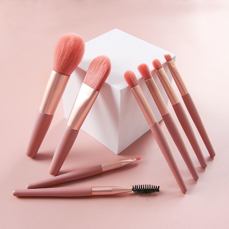 8pcs High-End Professional Makeup Brushes Set with Bucket Blush Powder Eyeshadow Eyebrow Foundation Beauty Makeup Tool Brochas