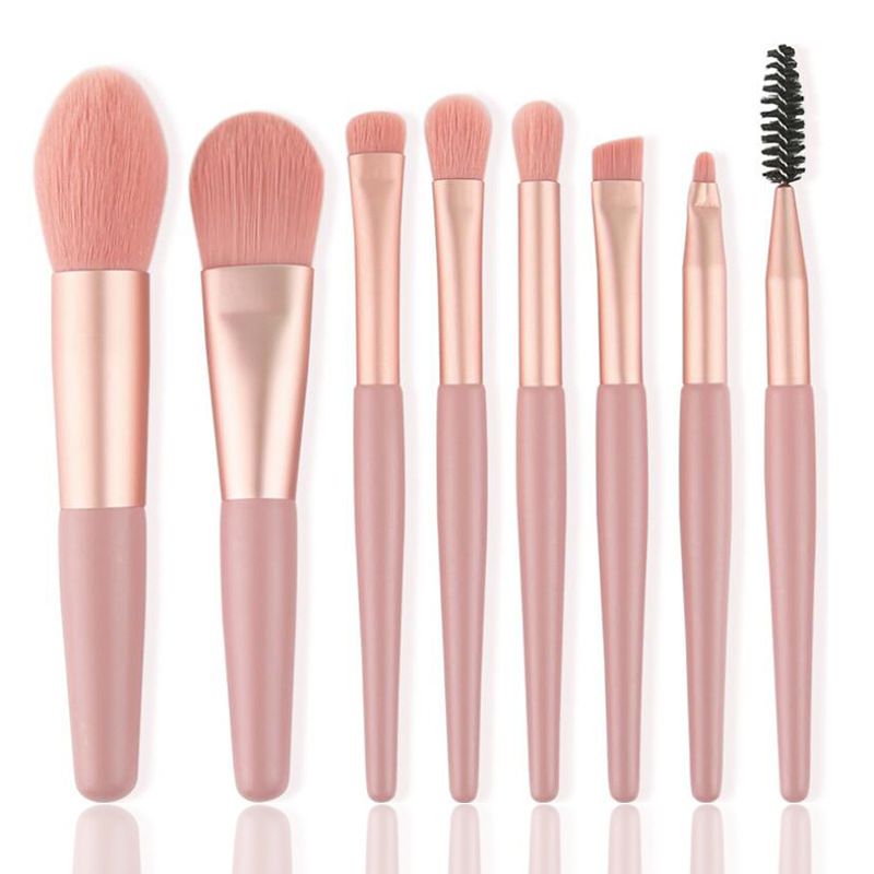 8pcs High-End Professional Makeup Brushes Set with Bucket Blush Powder Eyeshadow Eyebrow Foundation Beauty Makeup Tool Brochas