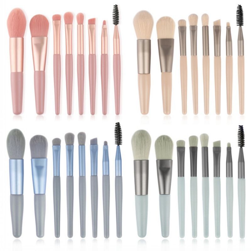 8pcs High-End Professional Makeup Brushes Set with Bucket Blush Powder Eyeshadow Eyebrow Foundation Beauty Makeup Tool Brochas
