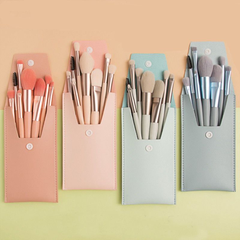 8pcs High-End Professional Makeup Brushes Set with Bucket Blush Powder Eyeshadow Eyebrow Foundation Beauty Makeup Tool Brochas