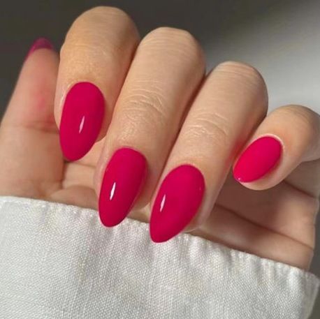 24Pcs/set Medium Length French Fake Nails Blue Pink Halo Glossy False Nail Artificial Acrylic Press On Nails Art tips Removable
