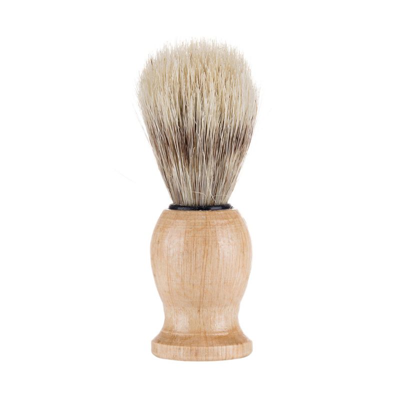 Men Shaving Brush Natural Badger Hair Wood Handle Hair Salon Shave Brush Face Beard Cleaning Appliance Barber Salon Shave Brush