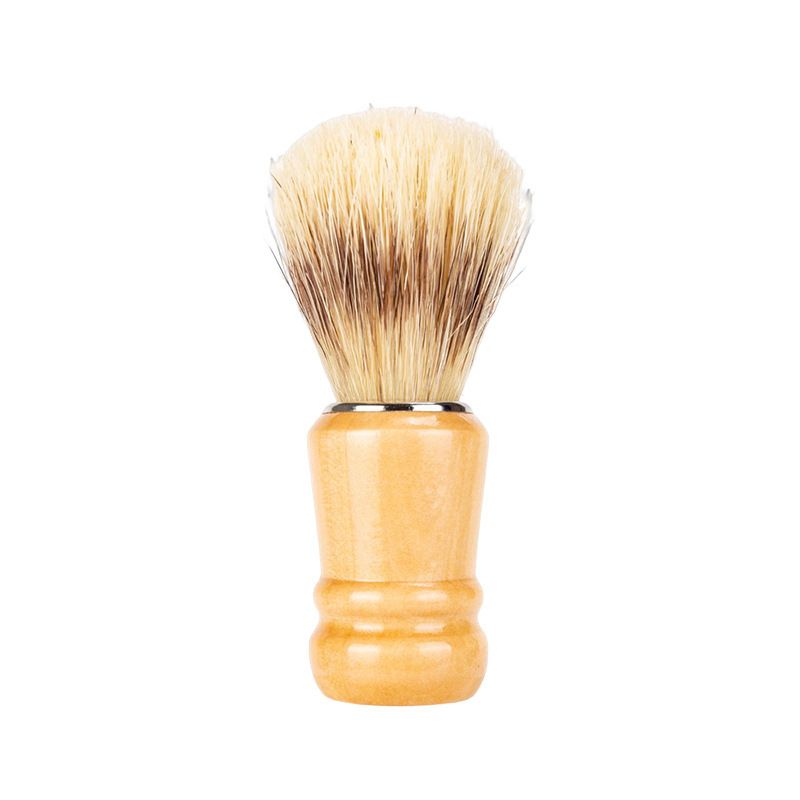 Men Shaving Brush Natural Badger Hair Wood Handle Hair Salon Shave Brush Face Beard Cleaning Appliance Barber Salon Shave Brush