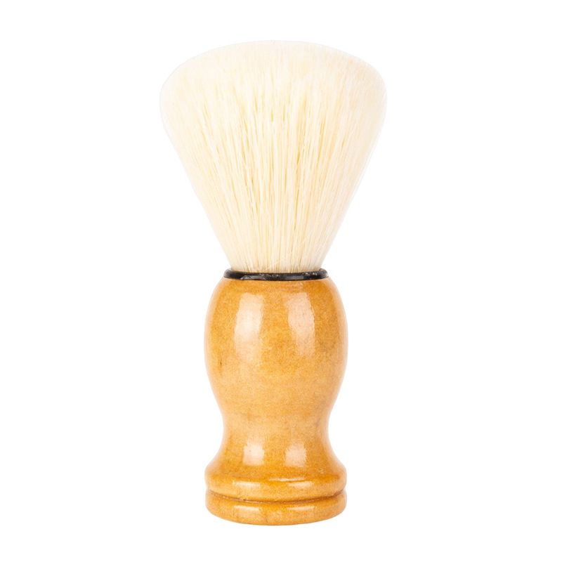 Men Shaving Brush Natural Badger Hair Wood Handle Hair Salon Shave Brush Face Beard Cleaning Appliance Barber Salon Shave Brush