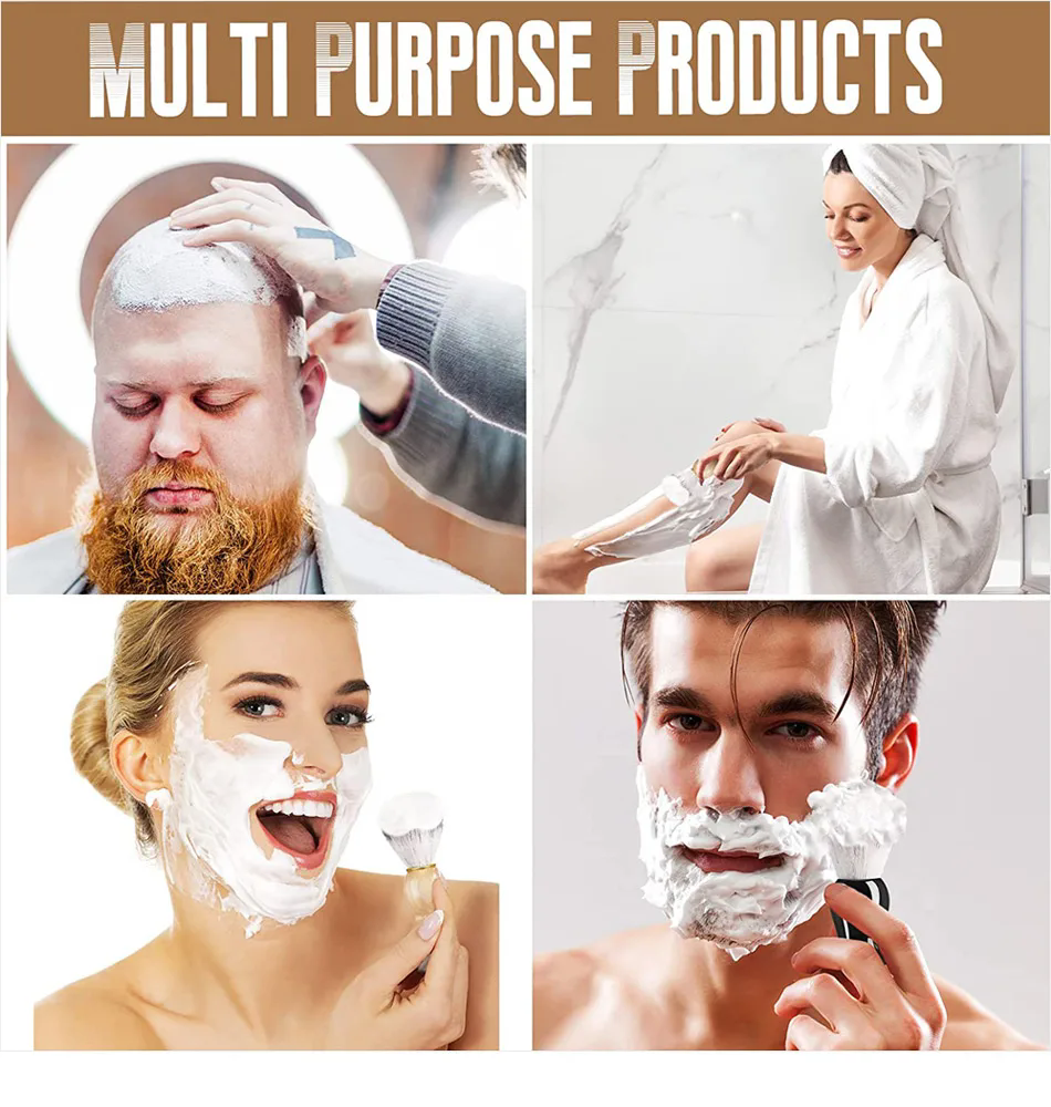 Men Shaving Brush Natural Badger Hair Wood Handle Hair Salon Shave Brush Face Beard Cleaning Appliance Barber Salon Shave Brush