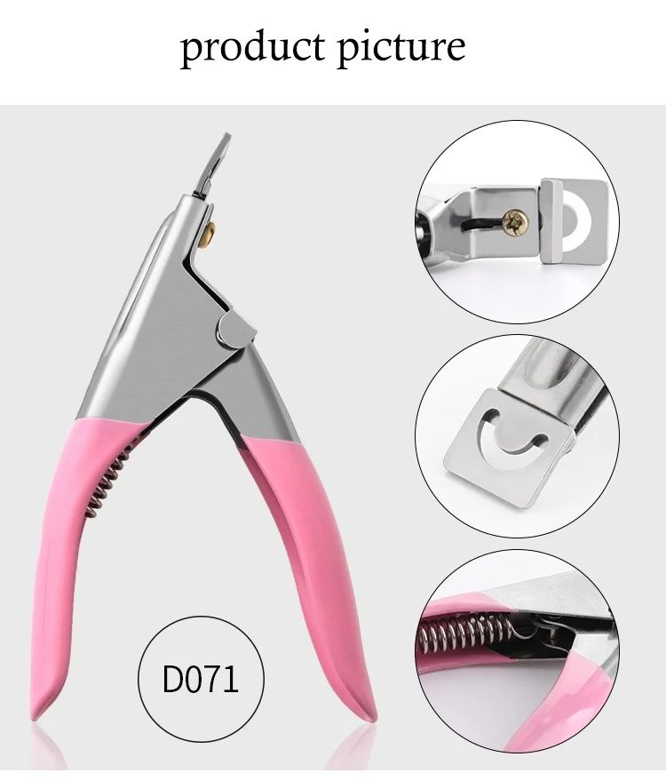 False Nail Tips Trimmer Clipper Cutter U-shape Stainless Steel Acrylic Nails Edge Clipper Nipper Manicure Nail Cure Tools
