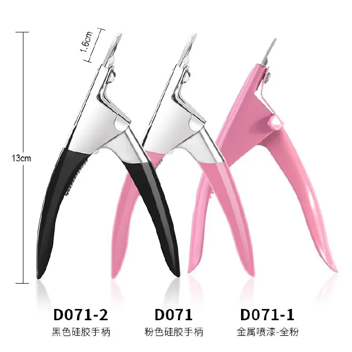 False Nail Tips Trimmer Clipper Cutter U-shape Stainless Steel Acrylic Nails Edge Clipper Nipper Manicure Nail Cure Tools
