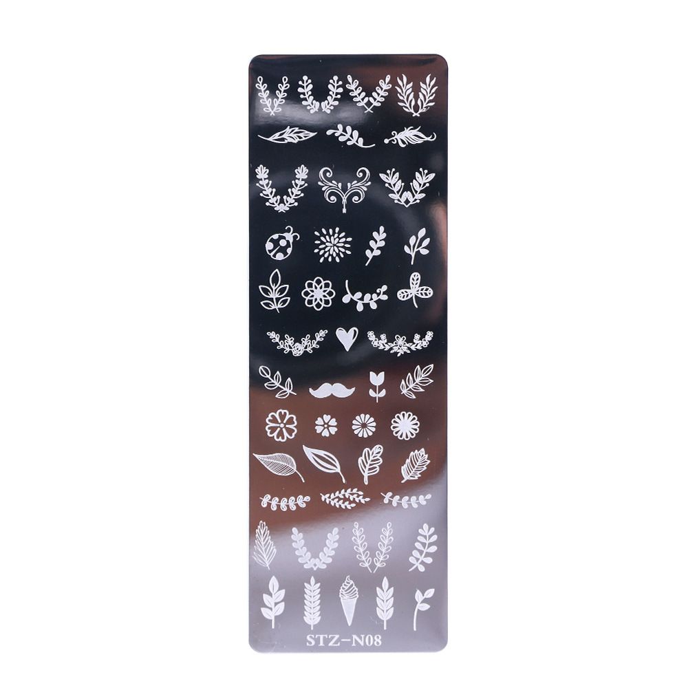 French Nail Art Stamping Plate Geometry Wave Line Drawing Templates Flower Love Lace Stamp Nail Charm Mold Stencil Tools
