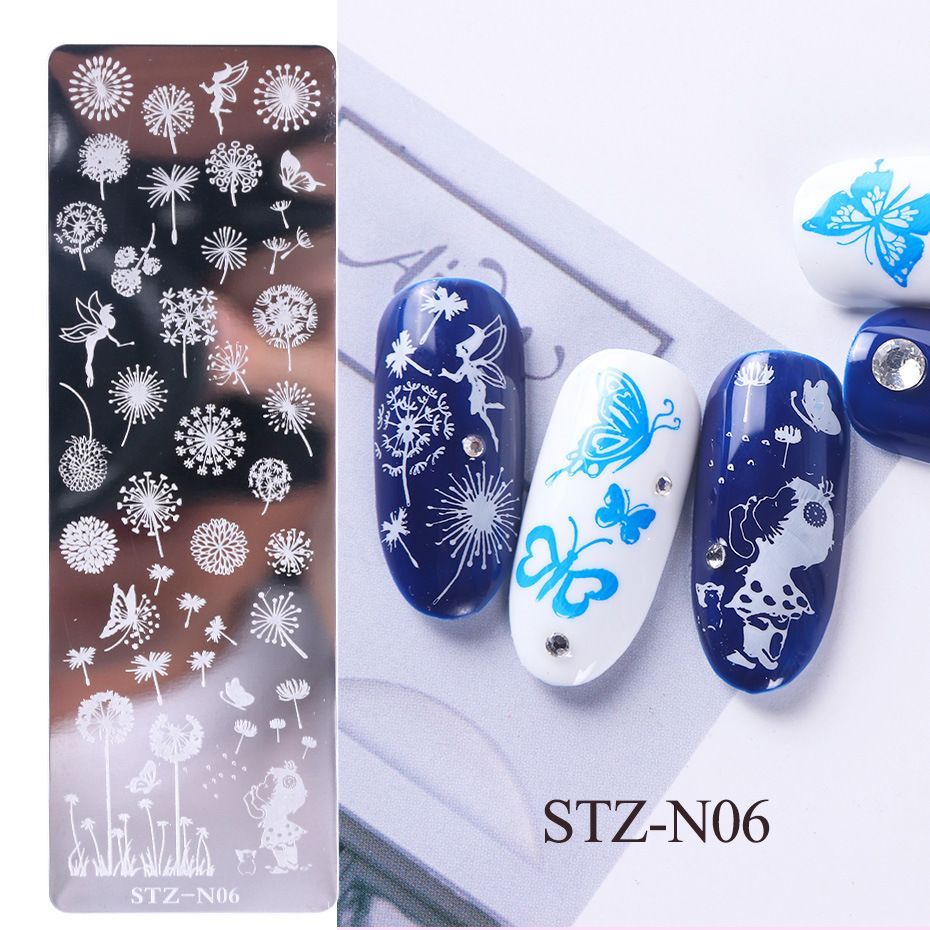 French Nail Art Stamping Plate Geometry Wave Line Drawing Templates Flower Love Lace Stamp Nail Charm Mold Stencil Tools