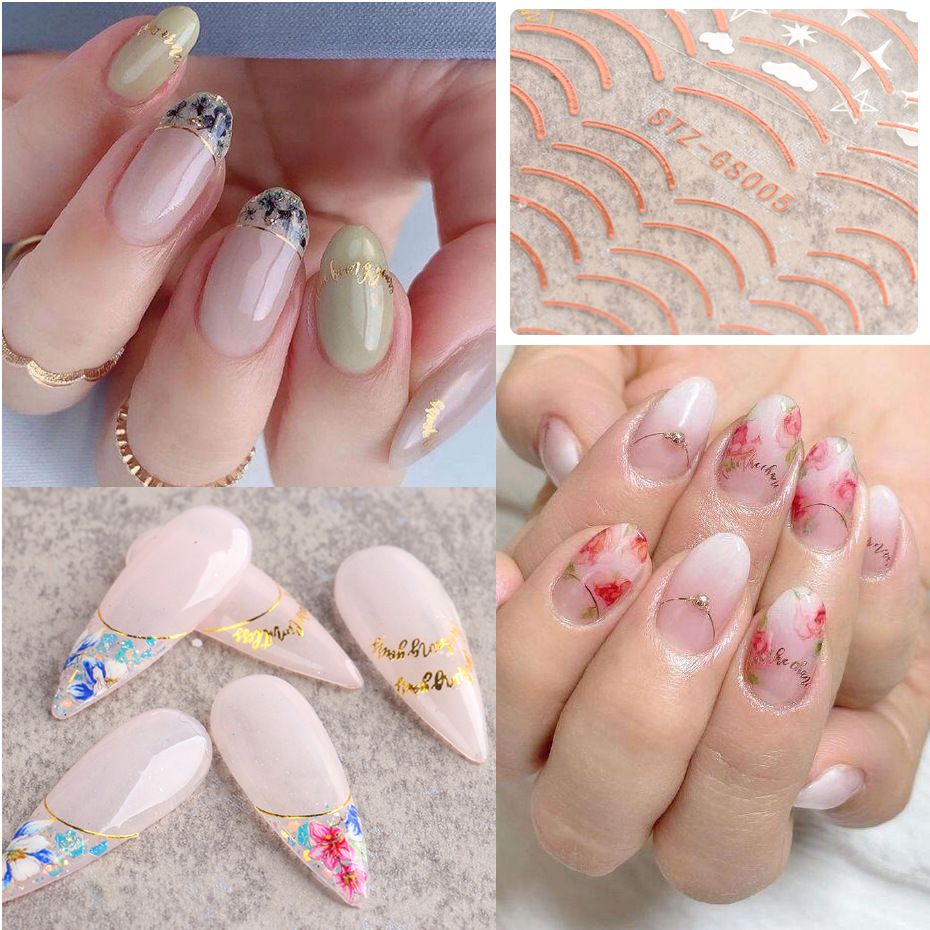 French Nail Art Stamping Plate Geometry Wave Line Drawing Templates Flower Love Lace Stamp Nail Charm Mold Stencil Tools