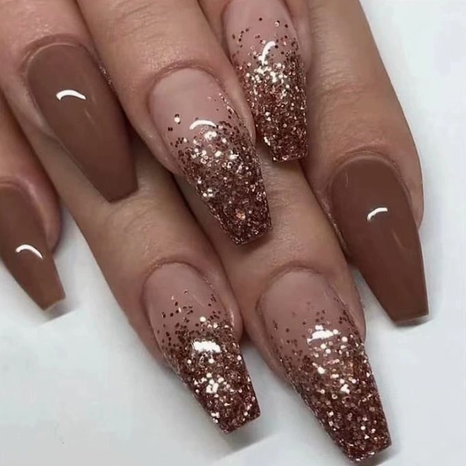 24Pcs Aurora Fake Nail with Glue Mid-length Square Head Design False Nails Simple Fashion Press on Nails Full Cover Nail Tips