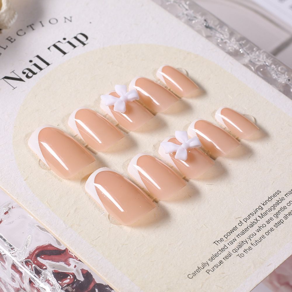 24Pcs Wearable Colorful Butterfly Designs French Press on Nails Long Ballet False Nails with Rhinestone acrylic Fake Nails tips