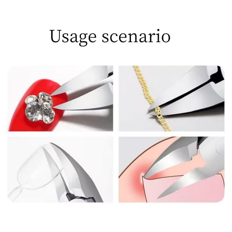 Professional Toe Nail Clippers Cutter Ingrown Toenail Tool Thick Nail Dead Skin Dirt Remover Super Sharp Curved Blade Nail Tools E0167