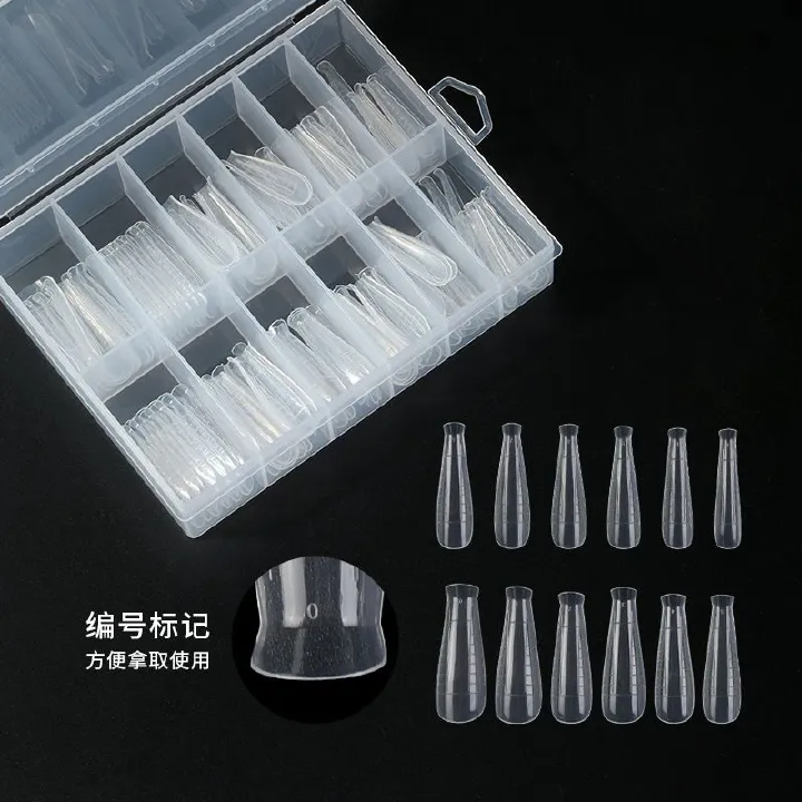 120Pcs/Box Dual Forms Mold UV Gel Quick Building Mold For Fake Nail Tip Extension Top Mold Nails Plastics Forms