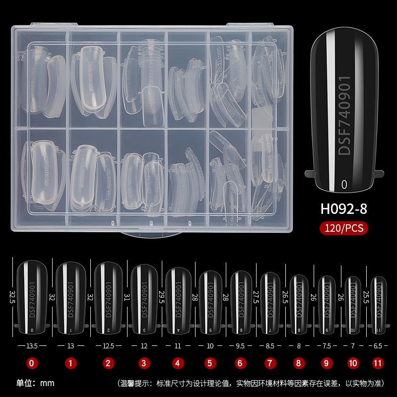 120Pcs/Box Dual Forms Mold UV Gel Quick Building Mold For Fake Nail Tip Extension Top Mold Nails Plastics Forms