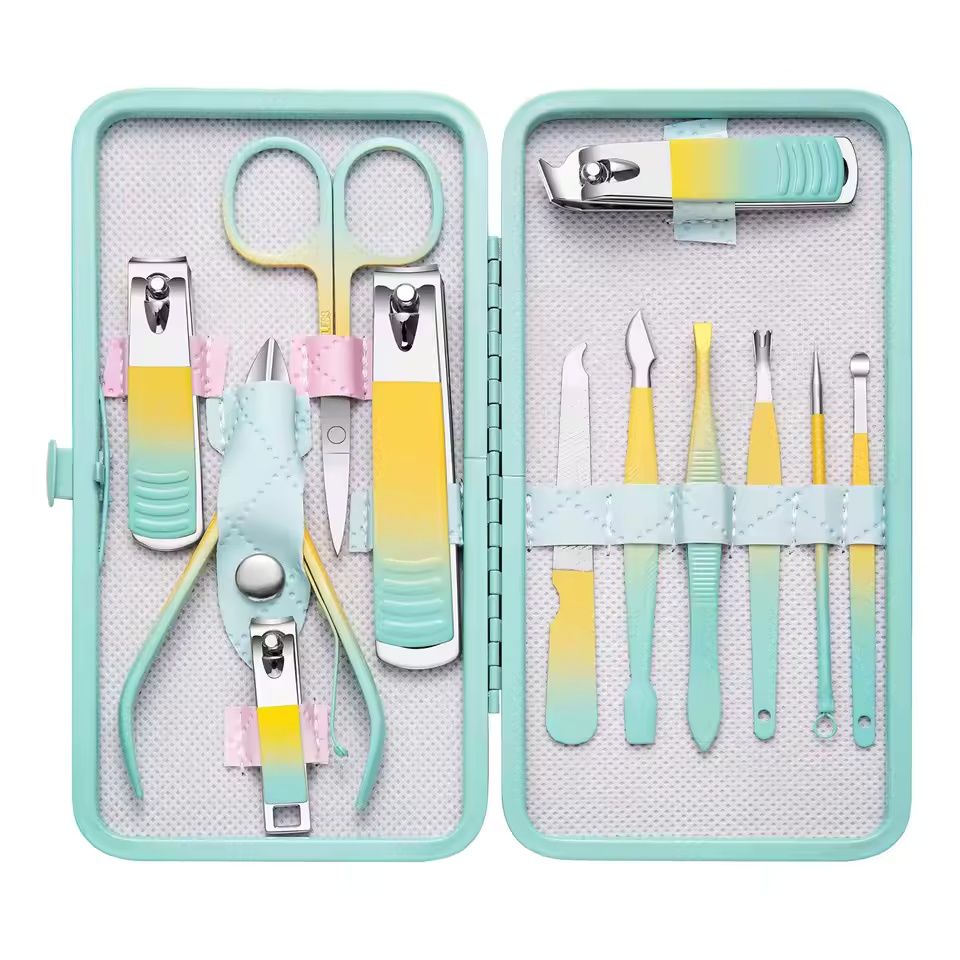 7/10/18pcs Set Professional Stainless Steel Manicure & Pedicure Kit Precision Nail Care with Travel Case with Nail Clipper