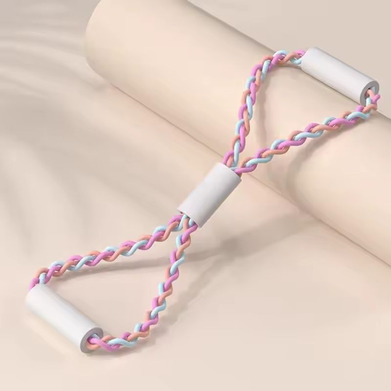 Stretch Fitness Band Fitness Bands Ergonomic Figure 8 Resistance Exercise Bands Anti-Slip Workout Bands Pilates Flexbands