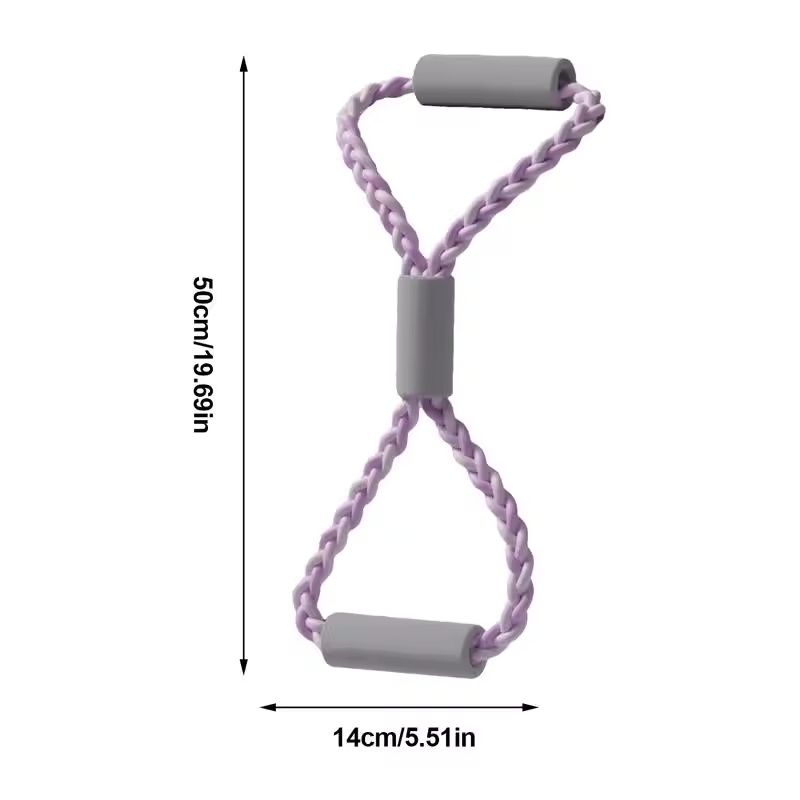 Stretch Fitness Band Fitness Bands Ergonomic Figure 8 Resistance Exercise Bands Anti-Slip Workout Bands Pilates Flexbands