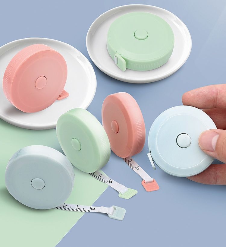 1PC 1.5m Automatic Telescopic Tape Measure Body Waist Circumference Measuring Rule Portable Sewing Tape Measuring Tools E0416