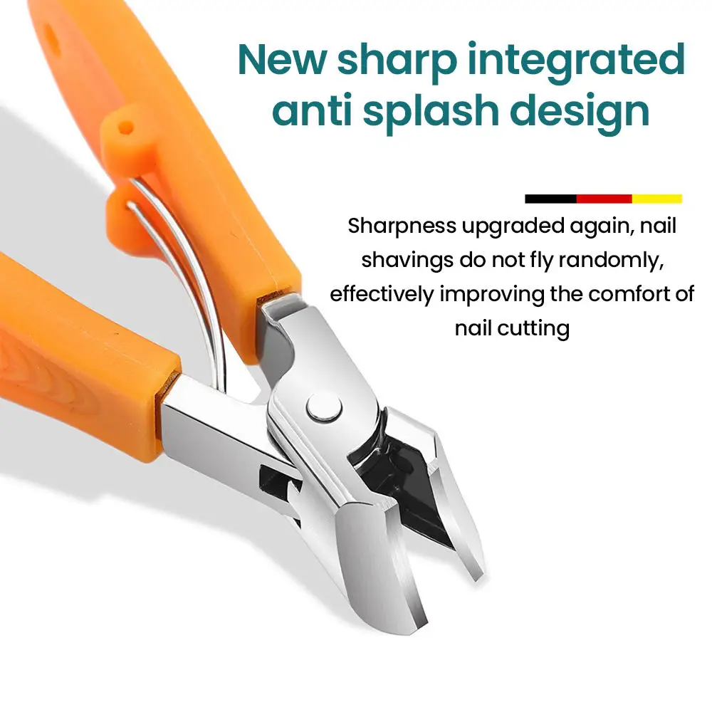 Professional Toe Nail Clippers Cutter Ingrown Toenail Tool Thick Nail Dead Skin Dirt Remover Super Sharp Curved Blade Nail Tools E0167