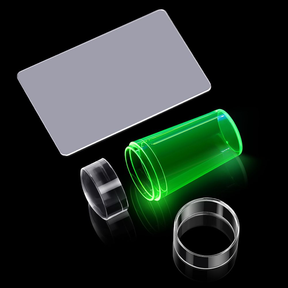 Transparent Nail Stamper With Scraper Jelly Silicone Head Stamp For French Nails Printing Nail Art Stamping Plate Manicure E0178