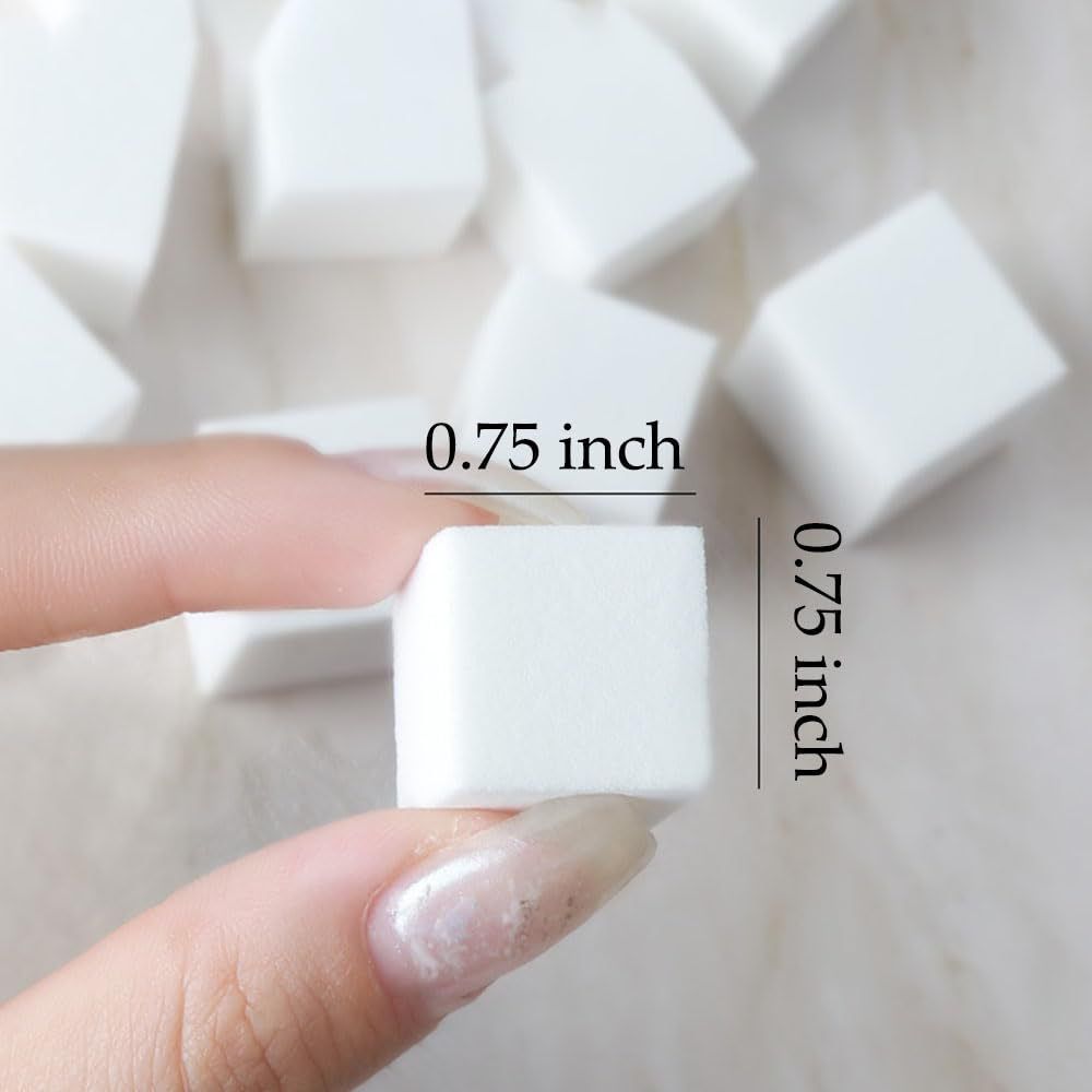 20/50Pcs Soft Nail Sponges for Ombre White Square Triangle Soft Sponge Nail Brush Gradient Makeup Sponge Manicure Nail Art Tools With Pen E0182