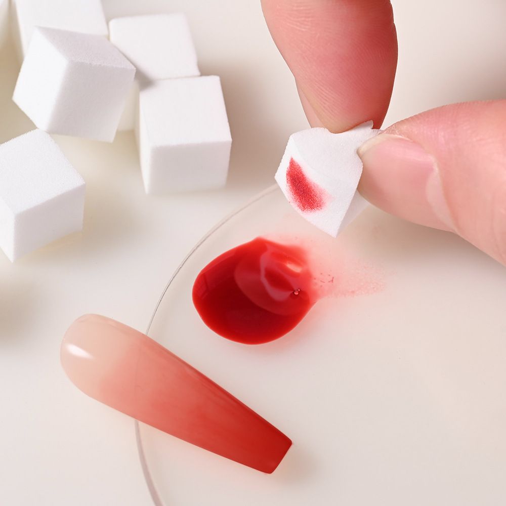 20/50Pcs Soft Nail Sponges for Ombre White Square Triangle Soft Sponge Nail Brush Gradient Makeup Sponge Manicure Nail Art Tools With Pen E0182