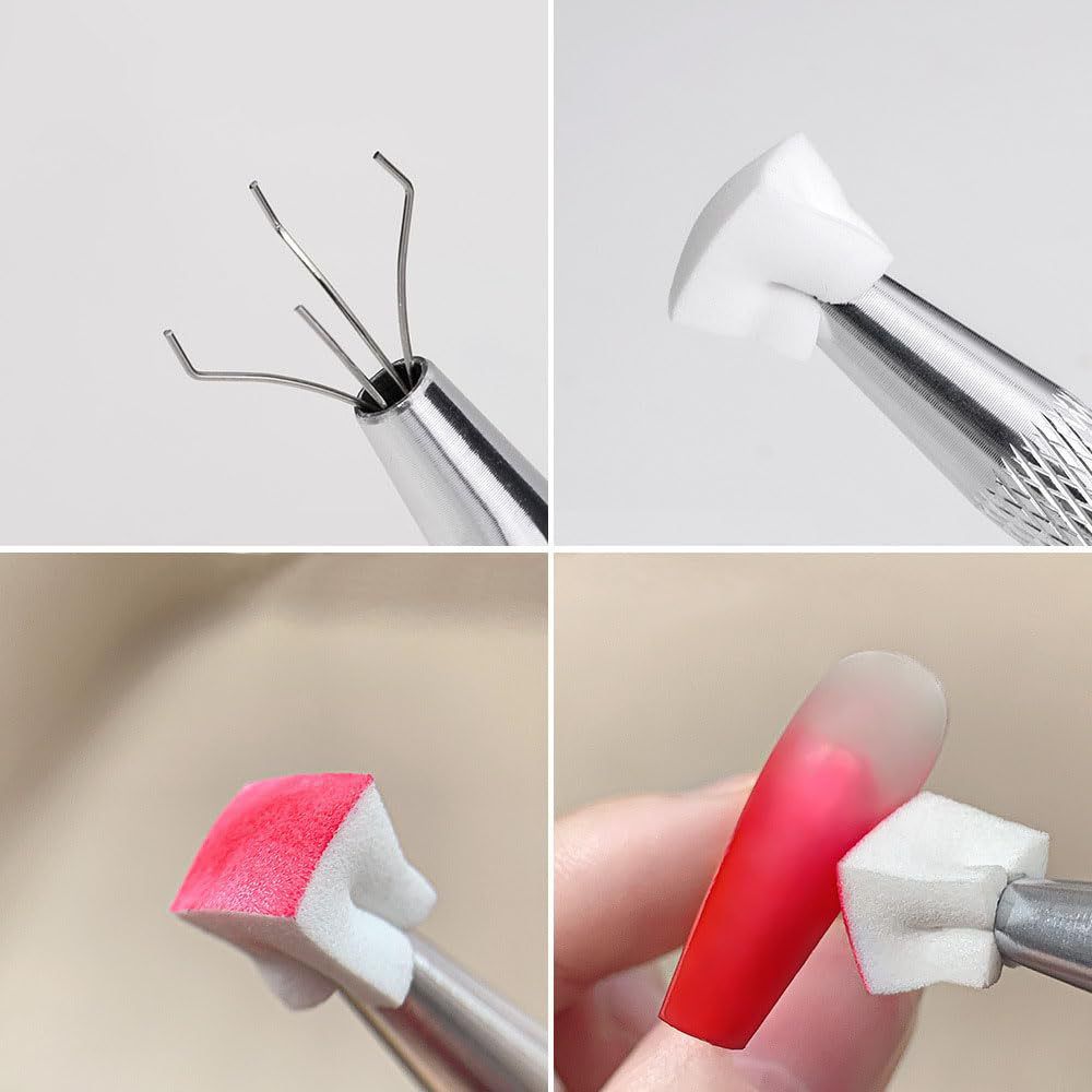 20/50Pcs Soft Nail Sponges for Ombre White Square Triangle Soft Sponge Nail Brush Gradient Makeup Sponge Manicure Nail Art Tools With Pen E0182