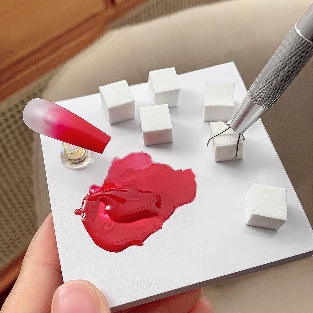 20/50Pcs Soft Nail Sponges for Ombre White Square Triangle Soft Sponge Nail Brush Gradient Makeup Sponge Manicure Nail Art Tools With Pen E0182