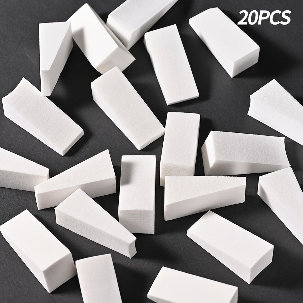 20/50Pcs Soft Nail Sponges for Ombre White Square Triangle Soft Sponge Nail Brush Gradient Makeup Sponge Manicure Nail Art Tools With Pen E0182