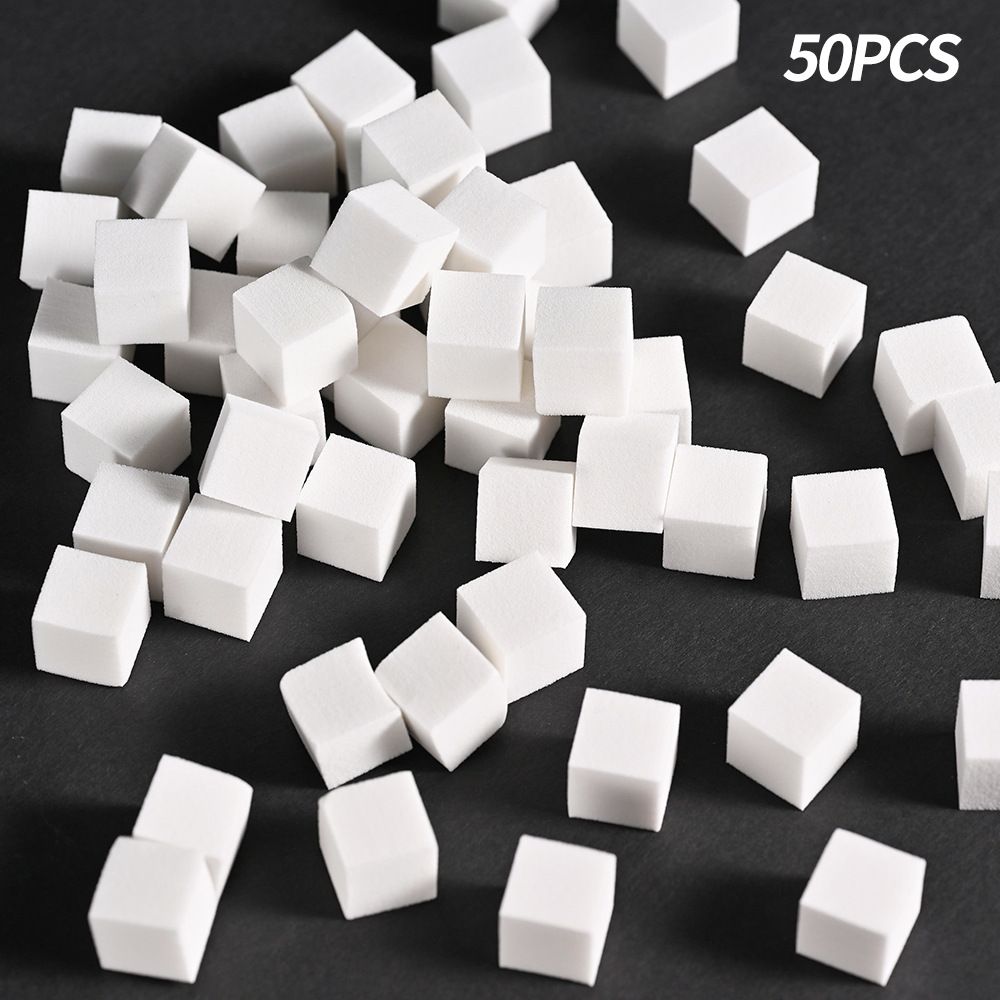 20/50Pcs Soft Nail Sponges for Ombre White Square Triangle Soft Sponge Nail Brush Gradient Makeup Sponge Manicure Nail Art Tools With Pen E0182