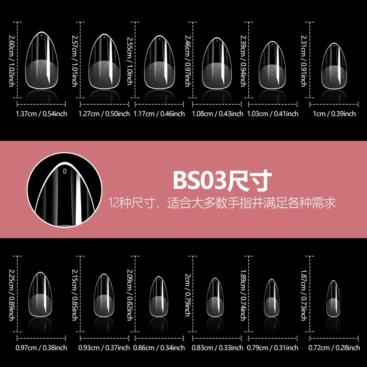 120Pcs Square Nail Tips Artificial Full Cover Nail Tips Soft Clear Gel Nail Tips 12 Sizes Acrylic Square Press on Nails E0185
