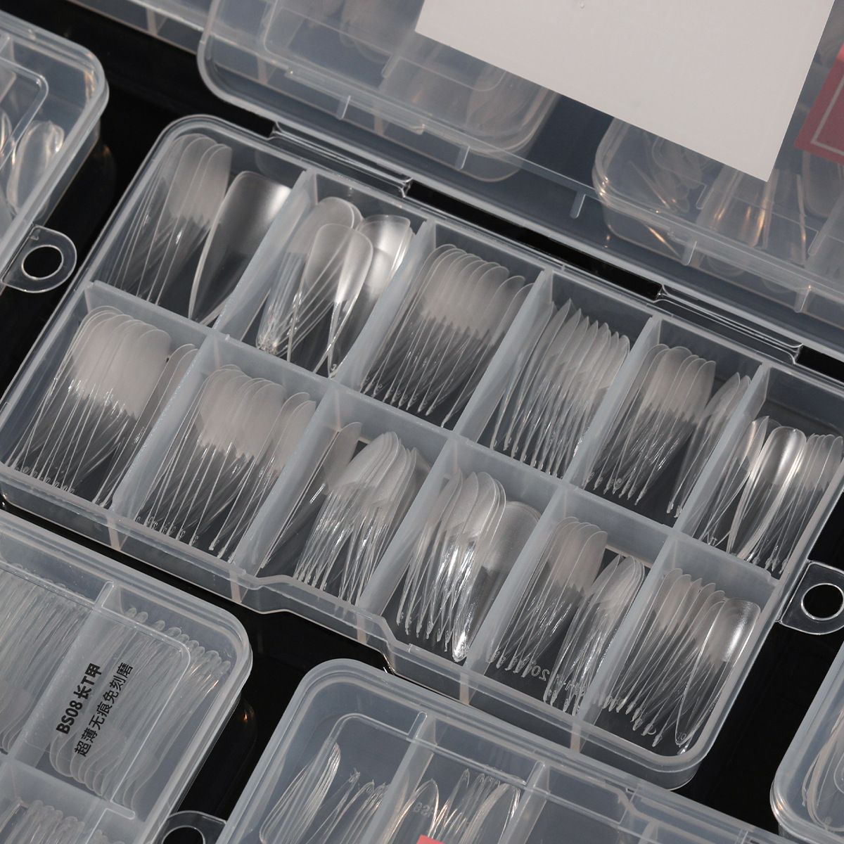 120Pcs Square Nail Tips Artificial Full Cover Nail Tips Soft Clear Gel Nail Tips 12 Sizes Acrylic Square Press on Nails E0185
