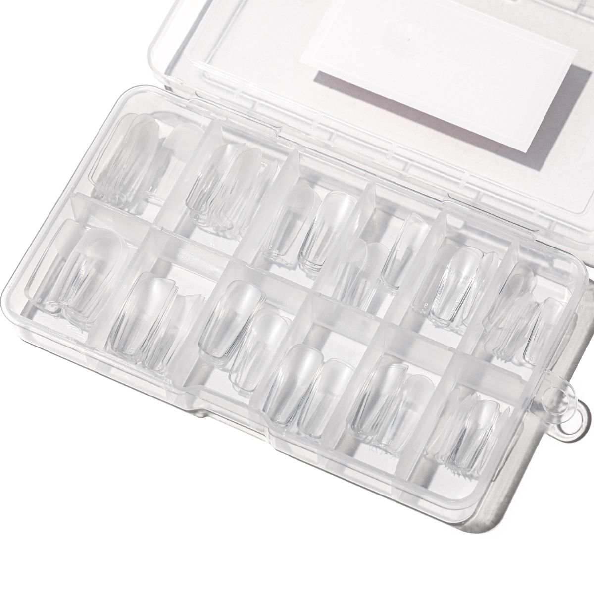 120Pcs Square Nail Tips Artificial Full Cover Nail Tips Soft Clear Gel Nail Tips 12 Sizes Acrylic Square Press on Nails E0185