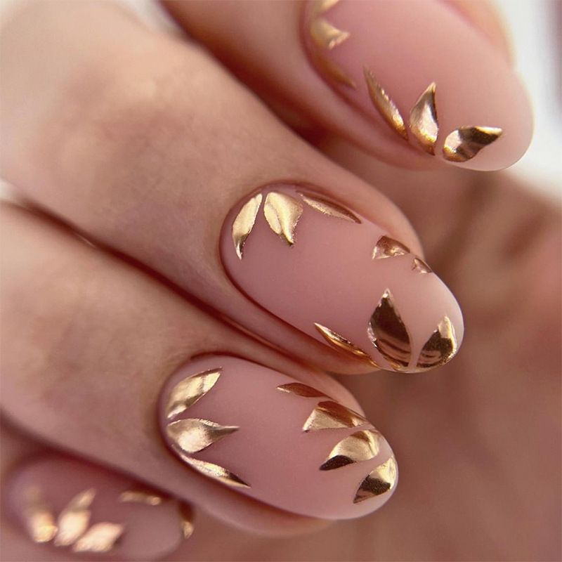 24Pcs Stiletto Press on Nails Glitter Almond False Nails French Tip Fake Nails with Glue Detachable Full Cover Acrylic Nail Tips