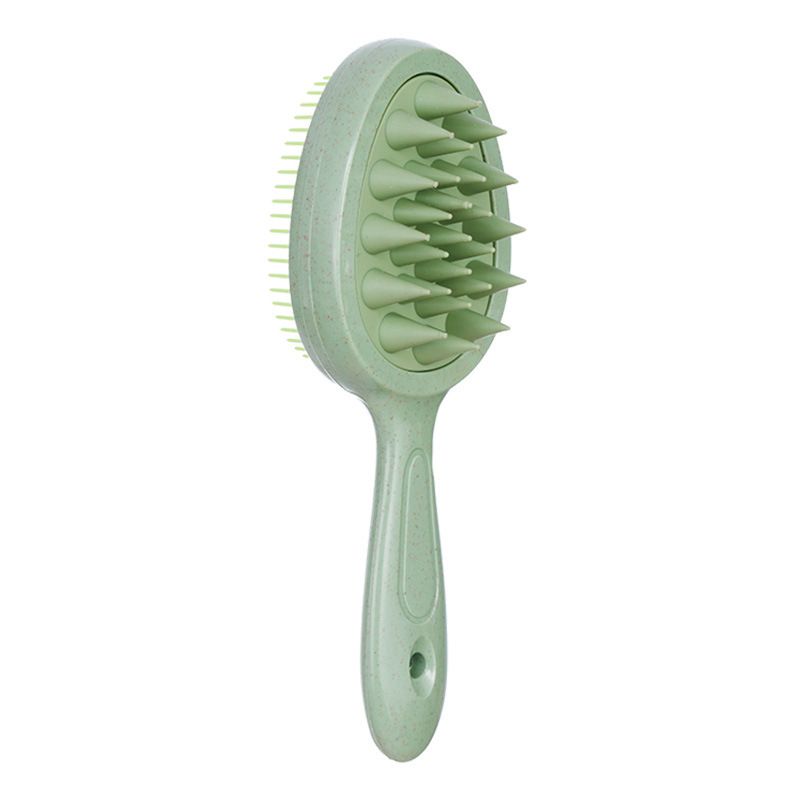 Silicone Shampoo Brush Head Scalp Massage Comb Double Side Use Hair Washing Comb Soft Body Bath Shower Brush Hairdressing Tool E0310