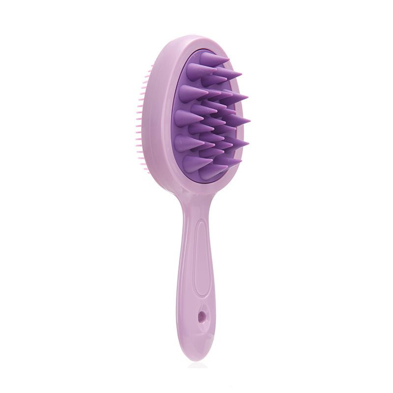 Silicone Shampoo Brush Head Scalp Massage Comb Double Side Use Hair Washing Comb Soft Body Bath Shower Brush Hairdressing Tool E0310