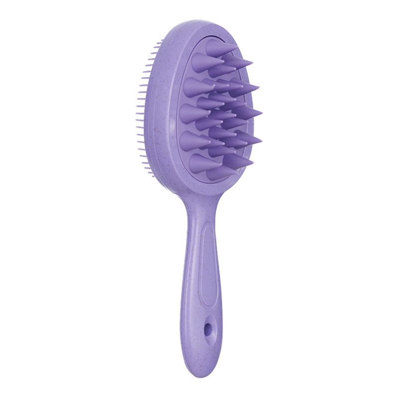 Silicone Shampoo Brush Head Scalp Massage Comb Double Side Use Hair Washing Comb Soft Body Bath Shower Brush Hairdressing Tool E0310