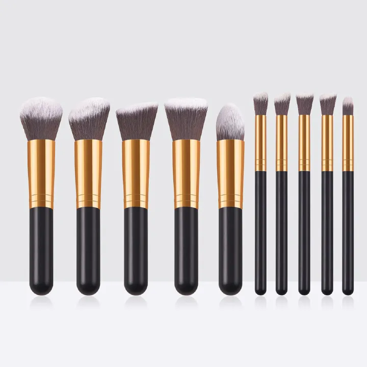 10pcs Synthetic Makeup Brush Set, Cosmetics Foundation Blending, Blush Makeup Tool, New Arrive E0201