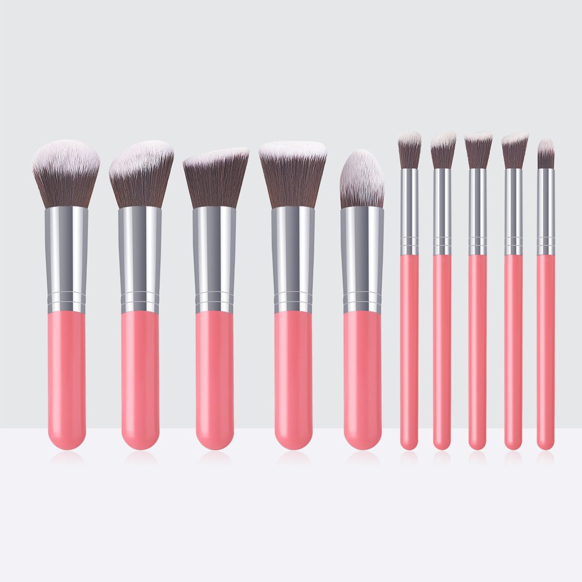 10pcs Synthetic Makeup Brush Set, Cosmetics Foundation Blending, Blush Makeup Tool, New Arrive E0201