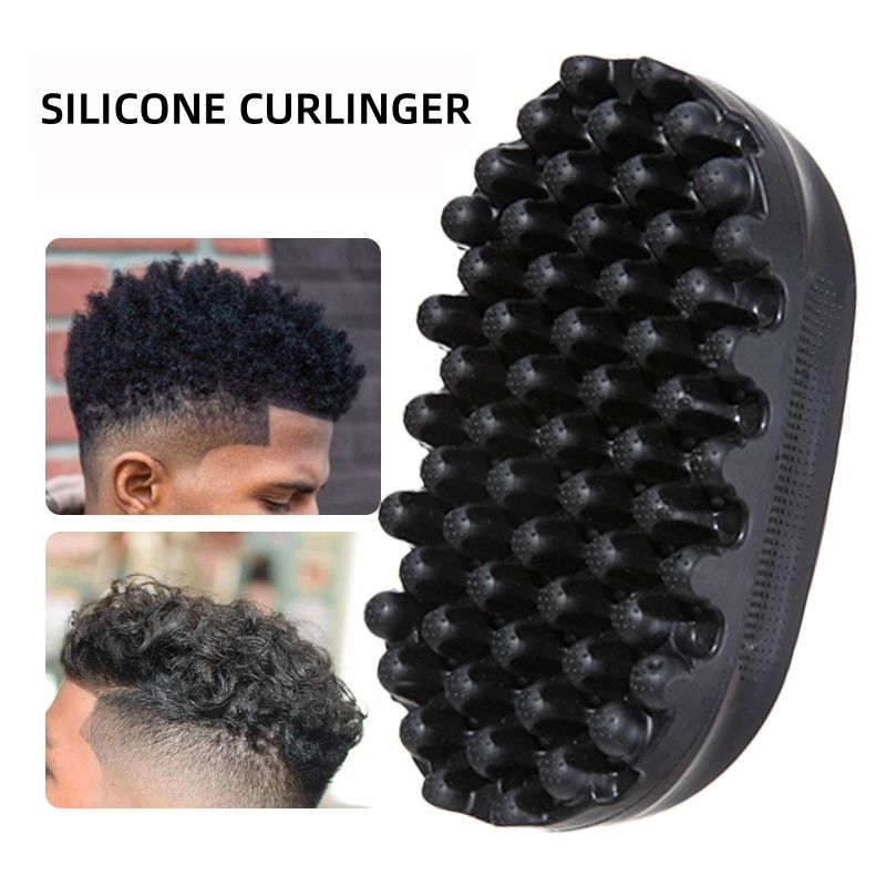 1-6pcs Professional Curly Hair Silicone Twist Brush Magic Afro Comb Rat Tail Comb Durable Rubber Fork Comb Curly Hair Styling Tools