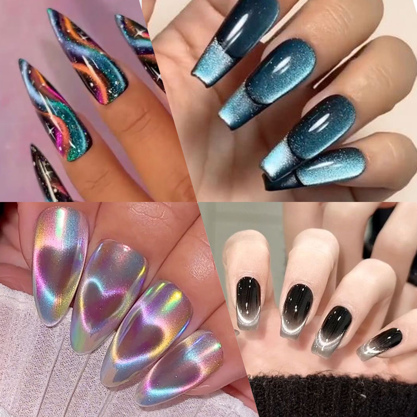 3 in 1 Cat Eye Effect Double 3D Love Heart Nail Magnet Line Moon Snake Pattern French Nail UV Attraction Magnetic Stick Manicure E0149