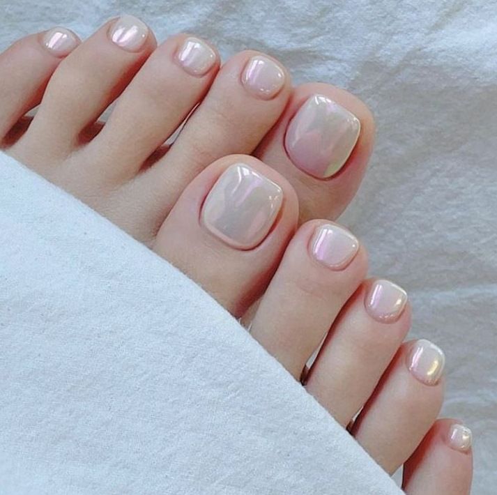 24Pcs False Toes Nails French Square Nude Color Nature Fake Toe Nails Feet Nail Tips Artificial Press On Toenails for Women 2025 E0126