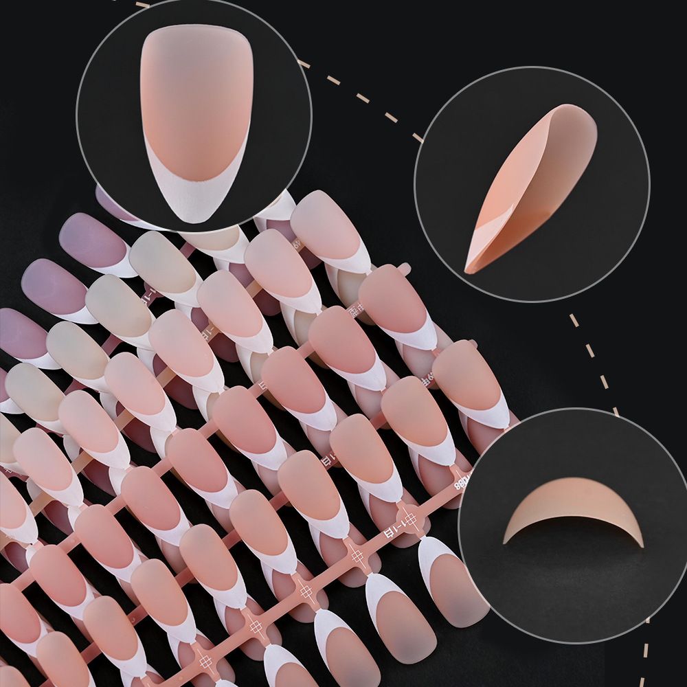150/120Pcs Light Pink Press on Nails Short Medium Square Wearable Fake Nails Tips 10 sizes Full Cover False Nails Finger Decoration E0190