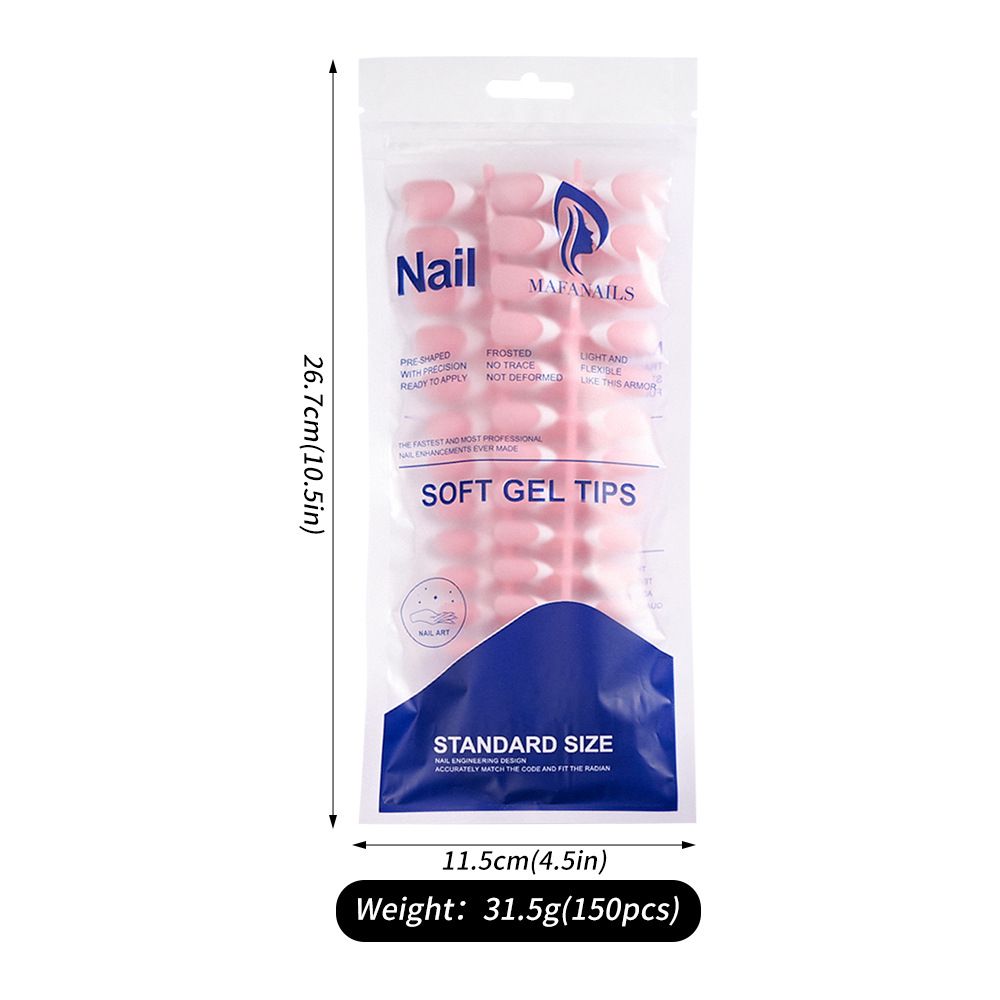 150/120Pcs Light Pink Press on Nails Short Medium Square Wearable Fake Nails Tips 10 sizes Full Cover False Nails Finger Decoration E0190