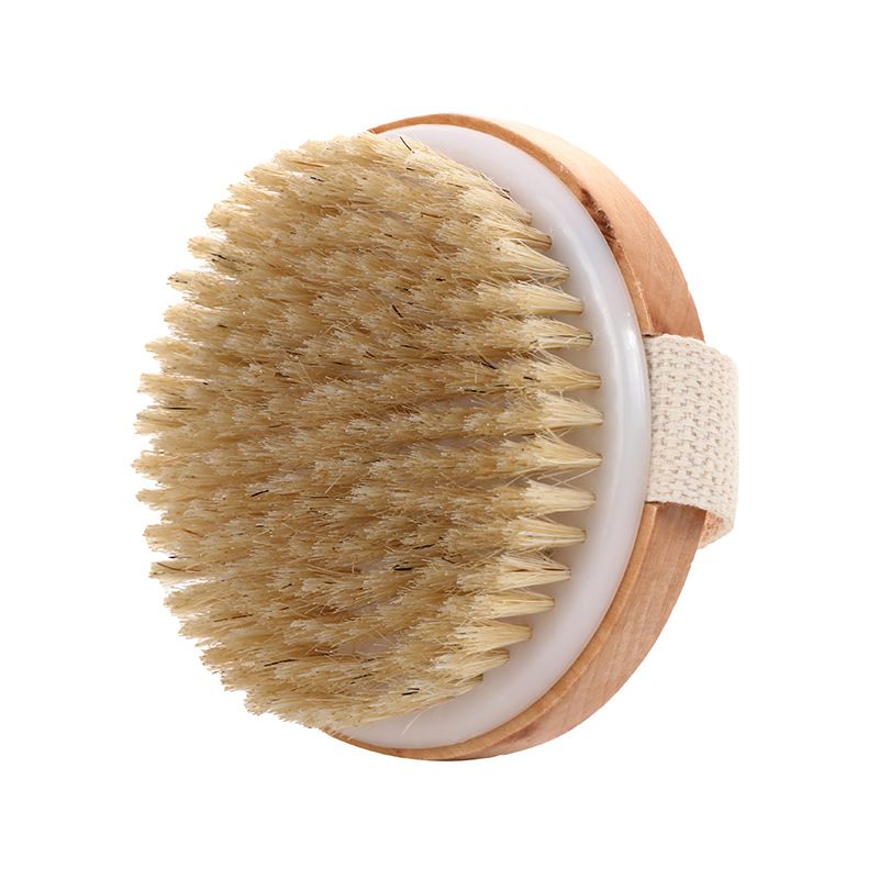 Natural Bristle Brush Soft Wet Dry Skin Body SPA Brush Bath Massager Home Dry Wet Back Shower Brushes Exfoliating Bathing Brush E0609