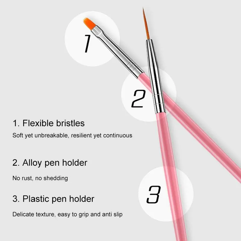 15/20Pcs Nails Art Brushes Set Manicure Liquid Powder Carving UV Nail Gel Polish Painting Pen Nail Acrylic Extension Builder Tool E0195