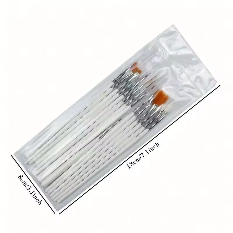 15/20Pcs Nails Art Brushes Set Manicure Liquid Powder Carving UV Nail Gel Polish Painting Pen Nail Acrylic Extension Builder Tool E0195